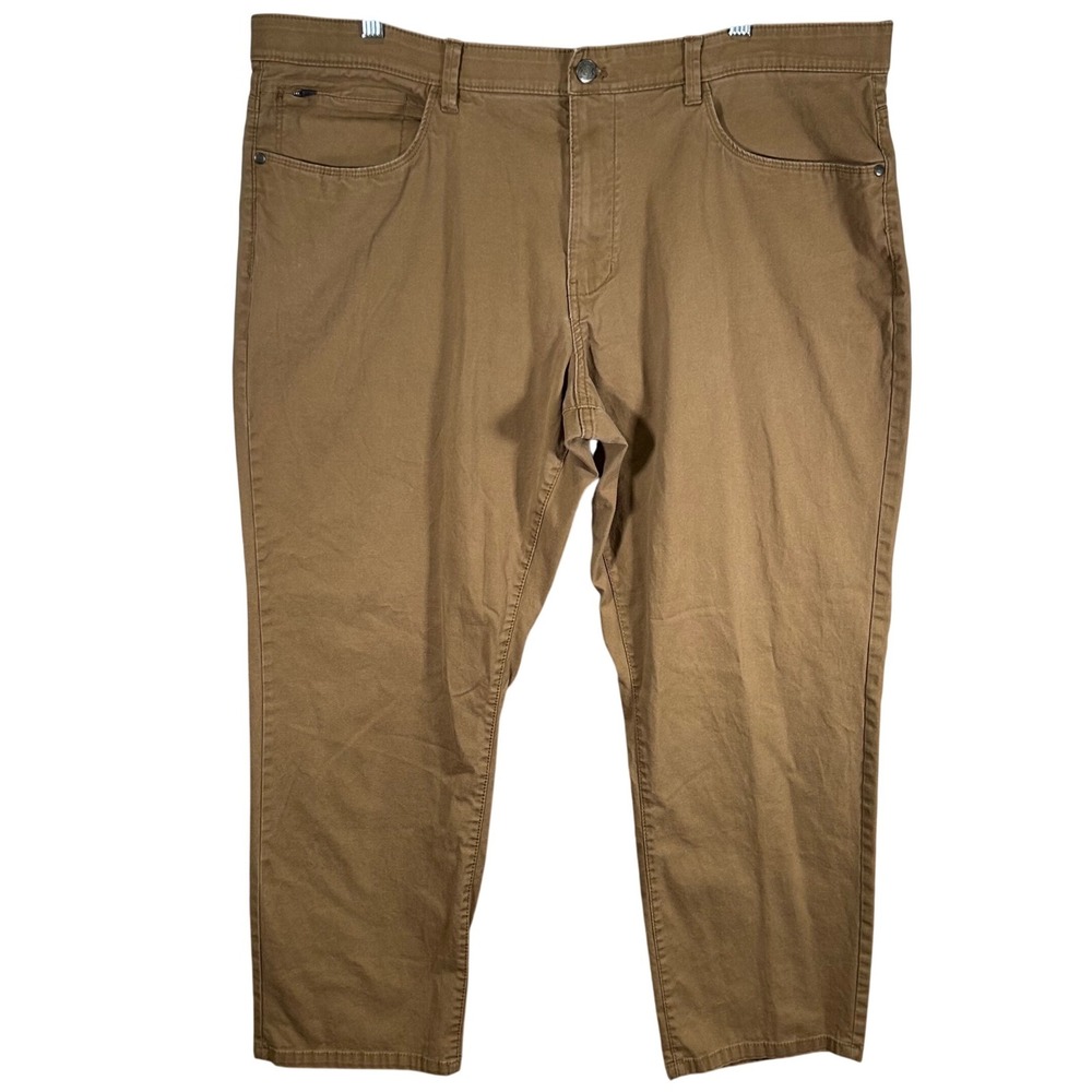 English Laundry Mens 40x29 Khaki Tan 5 Pocket Stretch Straight Leg Pants